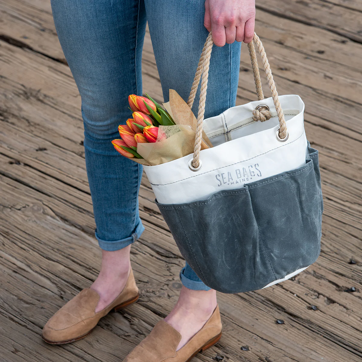 All Purpose Gray Tool Bucket Bag - Image 3
