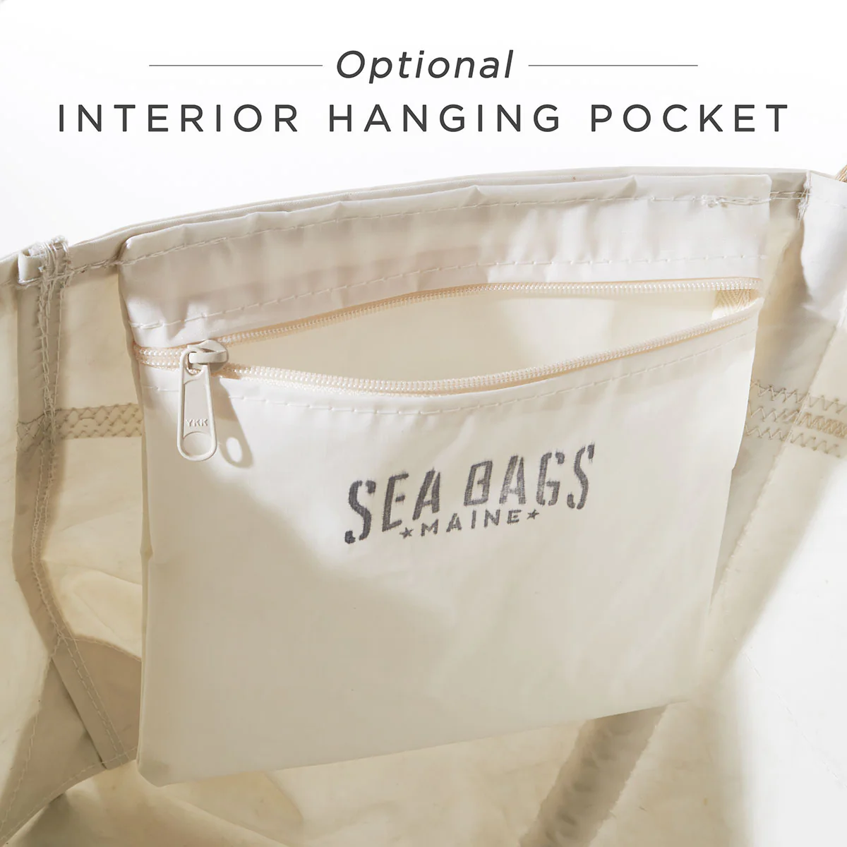Breton Stripe White Anchor Large Tote - Image 6