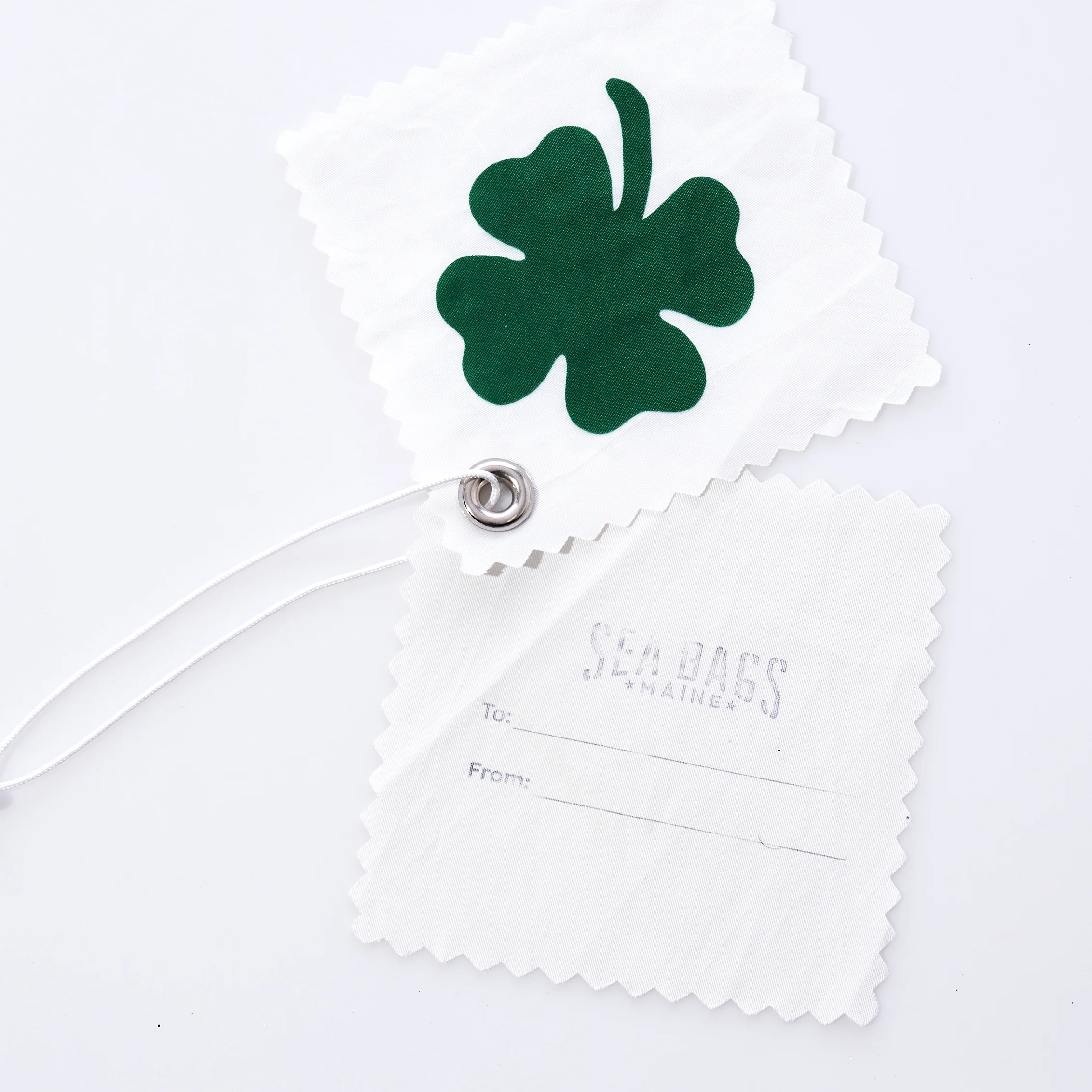 Four Leaf Clover Sail Cloth Gift Tag - Image 3