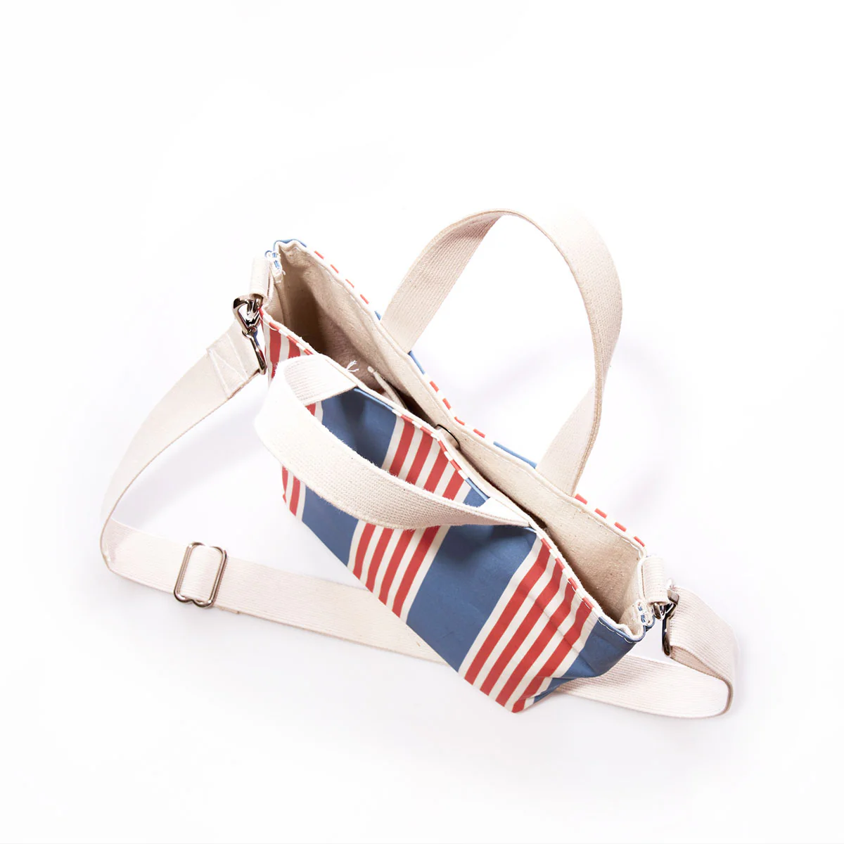French Stripe Crossbody Tote - Image 4