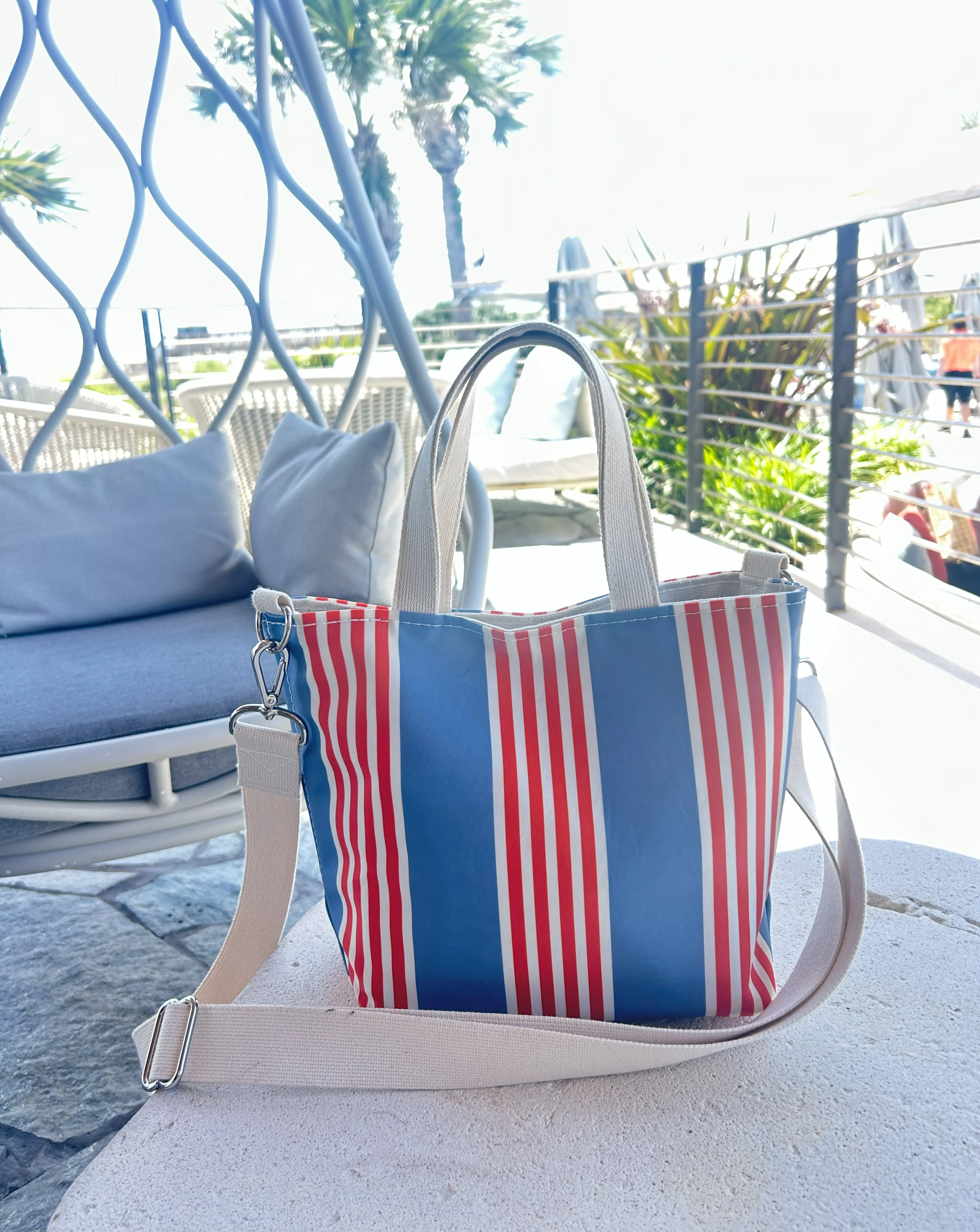 French Stripe Crossbody Tote - Image 6
