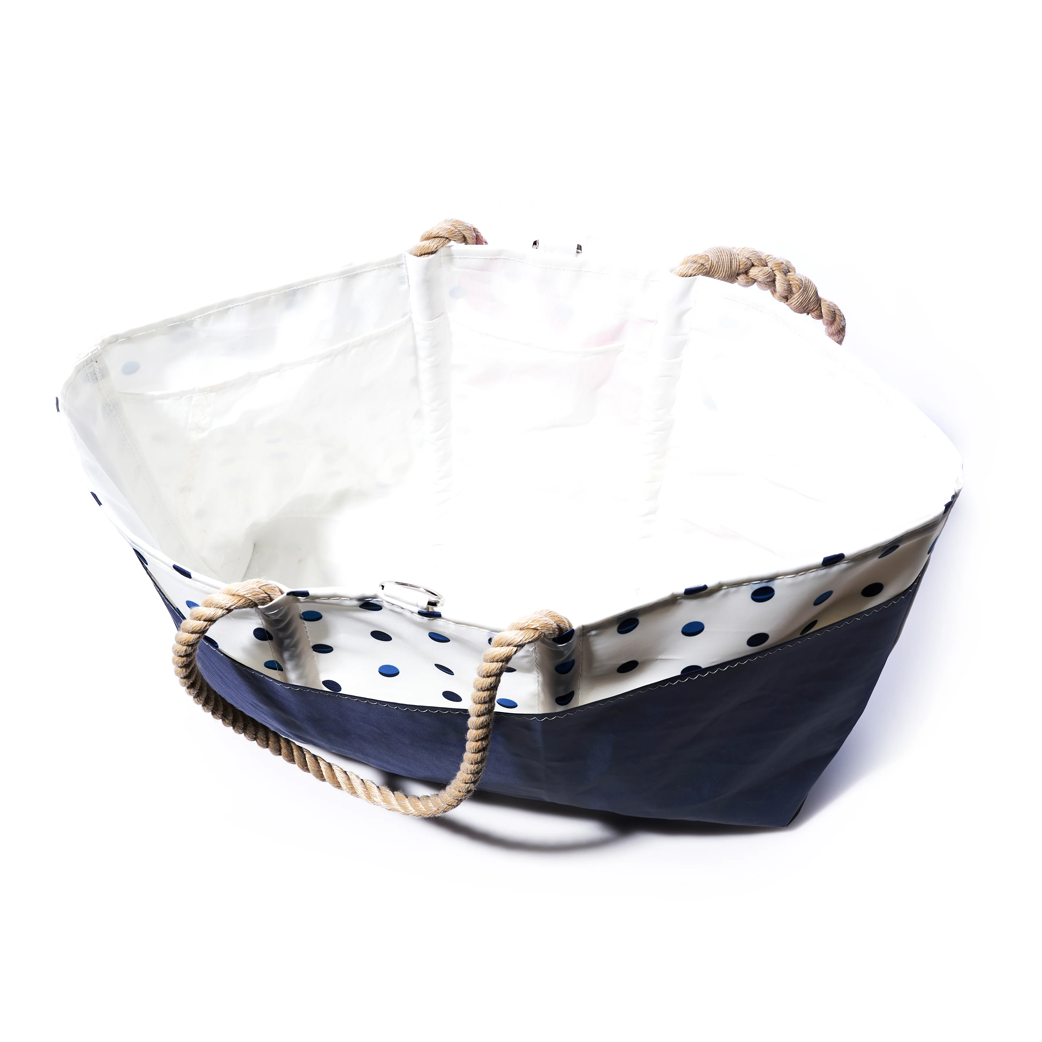 Fuchsia Anchor & Summer Dots Ogunquit Beach Tote - Image 3