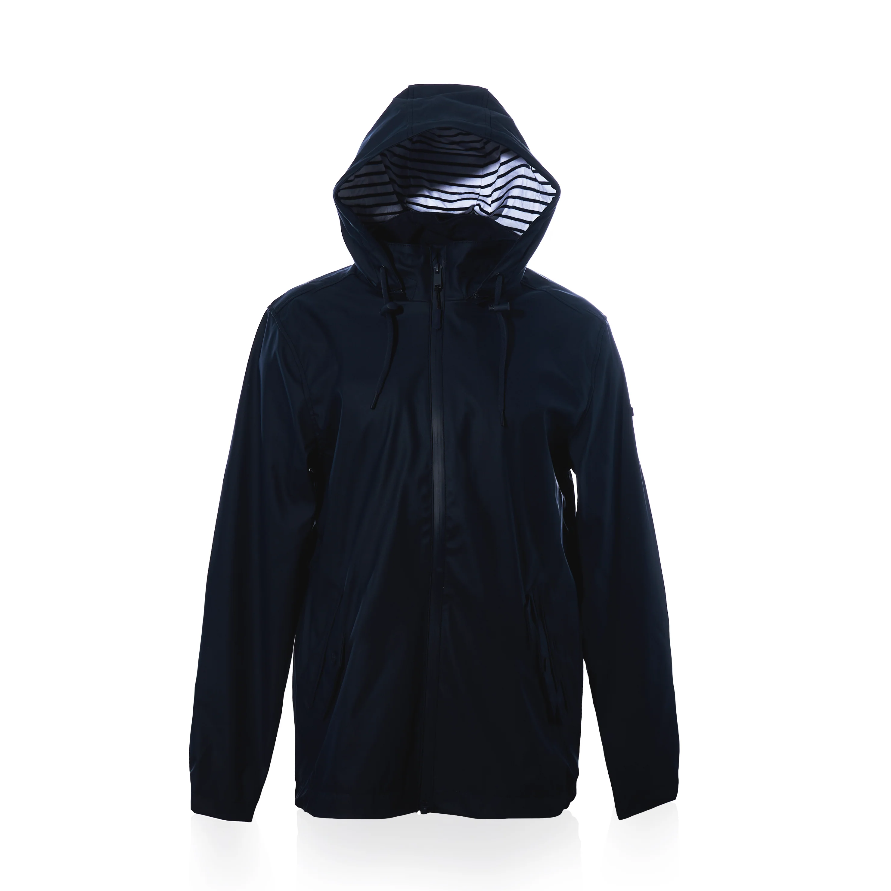 Waterproof Raincoat Button Pocket - Navy - Image 3