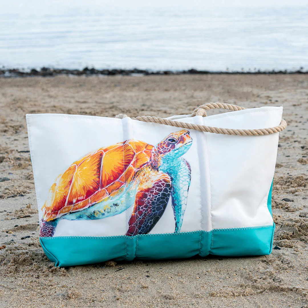 Multicolor Sea Turtle Ogunquit Beach Tote - Image 2