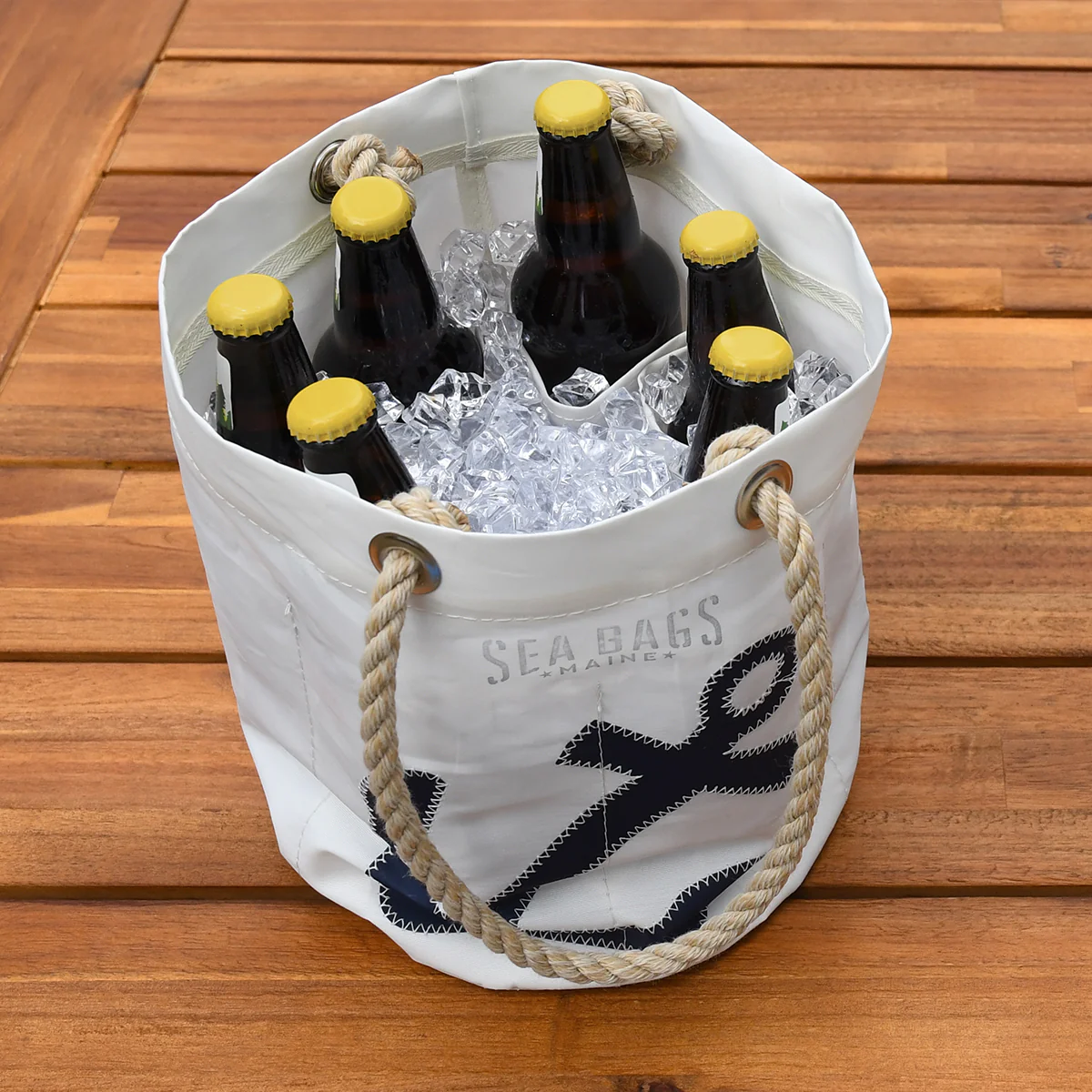 Navy Anchor Beverage Bucket Bag - Image 3