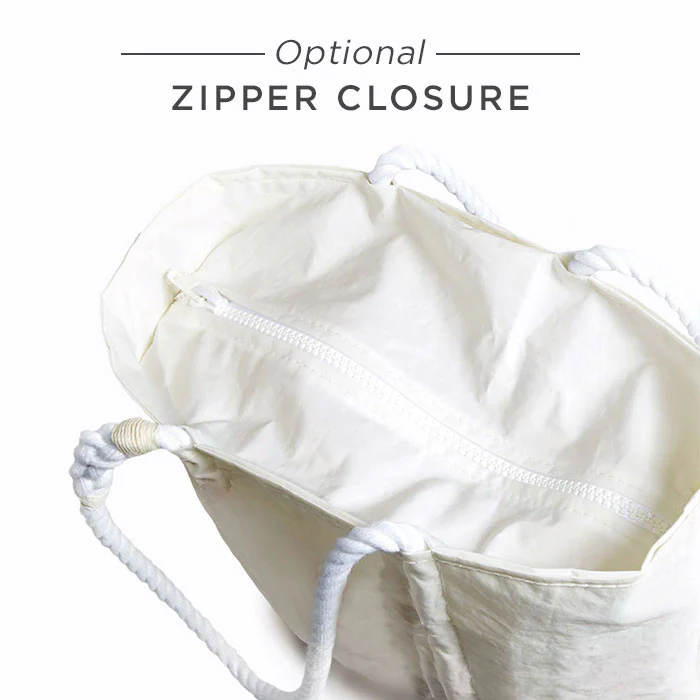 Navy Anchor Medium Tote with Hemp Rope - Image 6