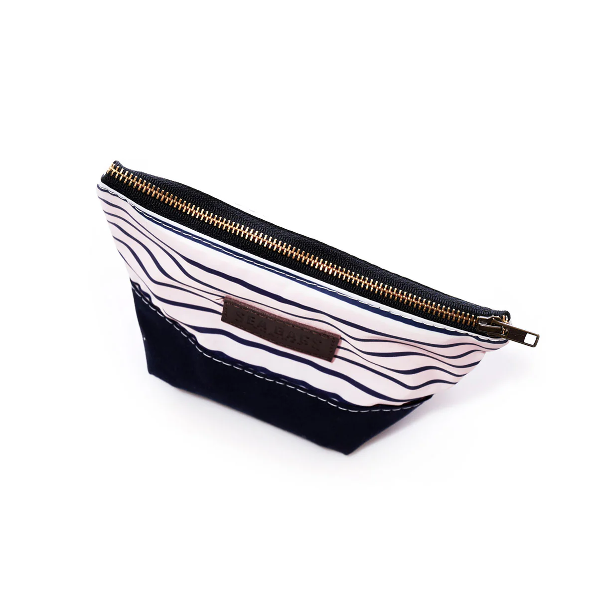 Navy Mariner Stripe Chebeague Cosmetic Bag - Image 6