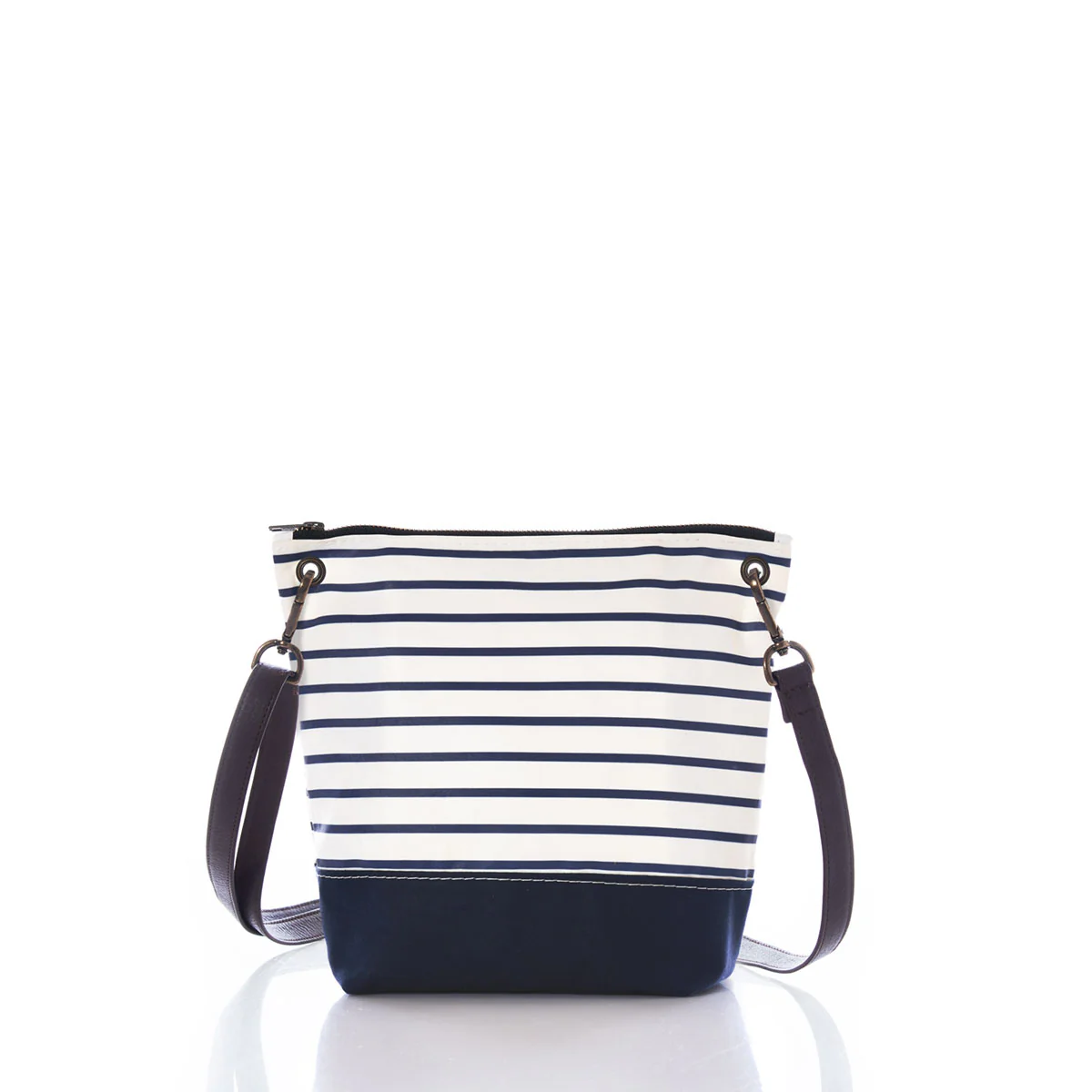 Navy Mariner Stripe Chebeague Crossbody Bag - Image 4