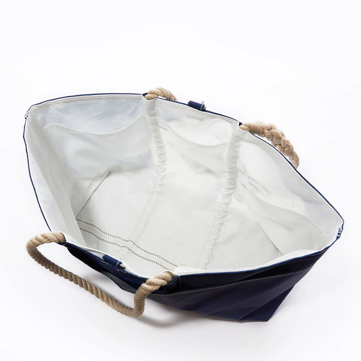 White on Navy Sand Dollar Ogunquit Beach Tote - Image 4