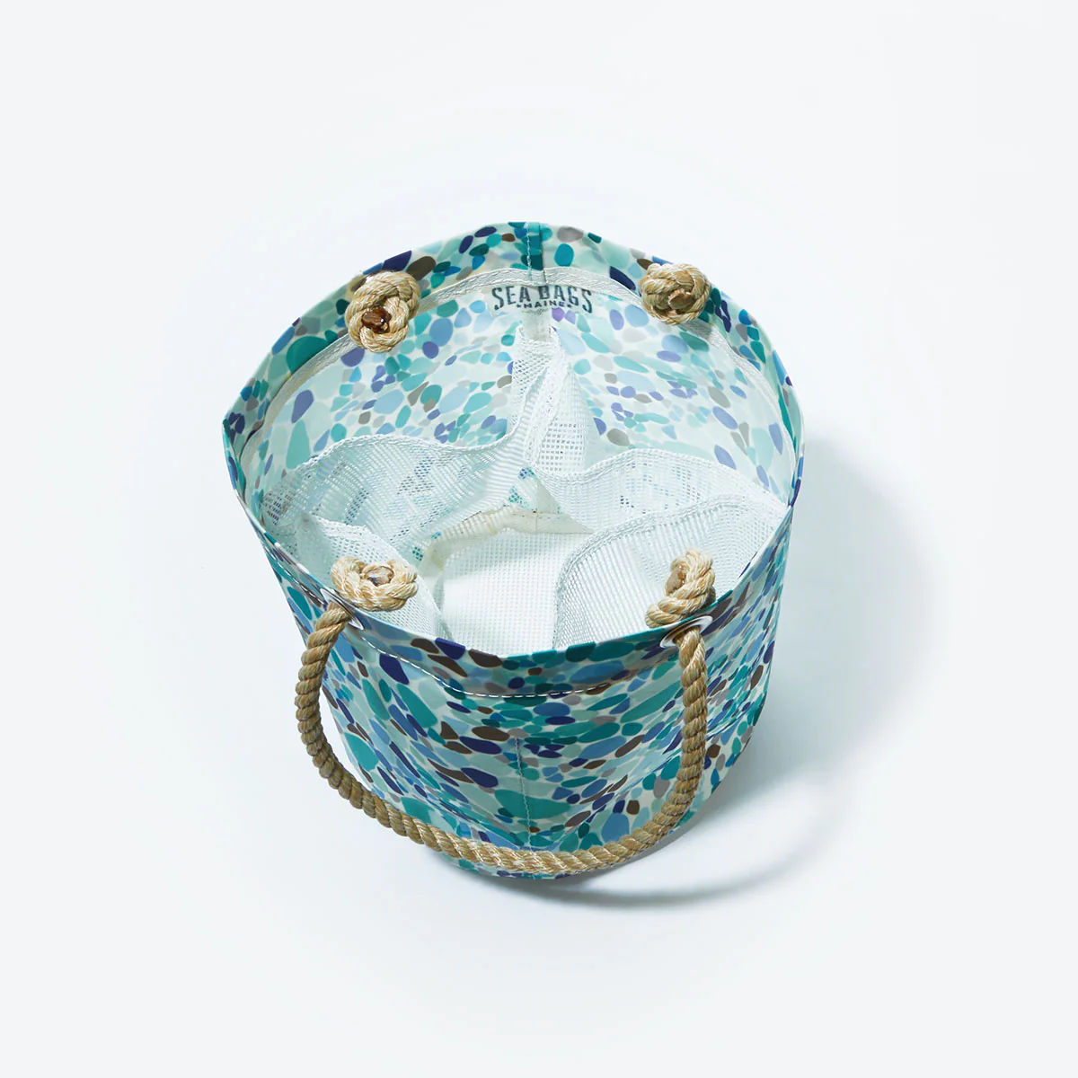 Sea Glass Print Beachcomber Bucket Bag - Image 2