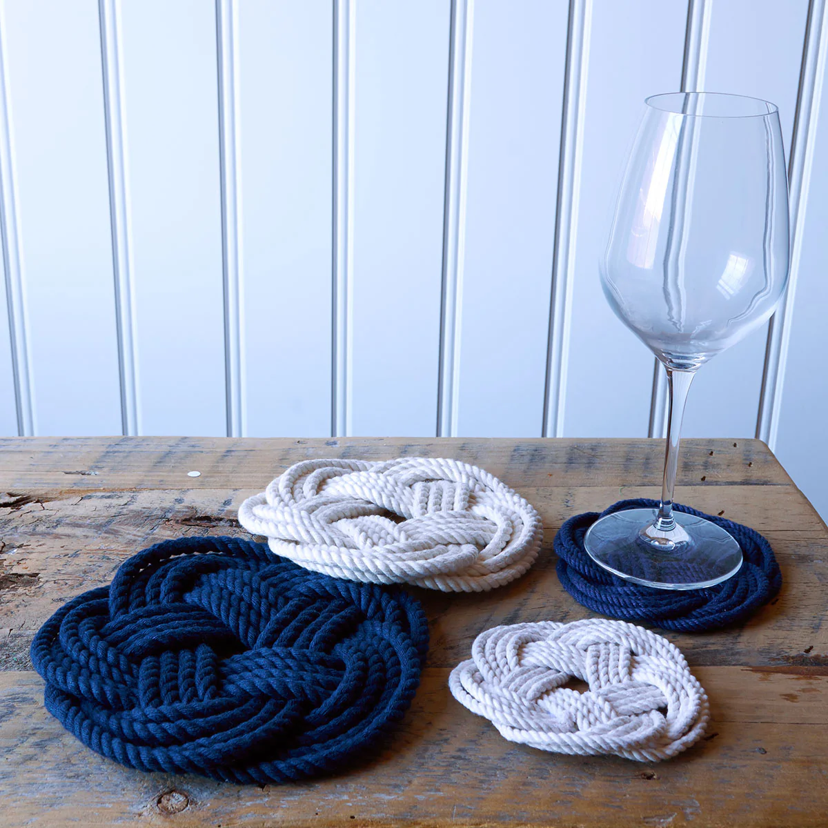 Nautical Sailor Knot Coasters-Natural - Image 2