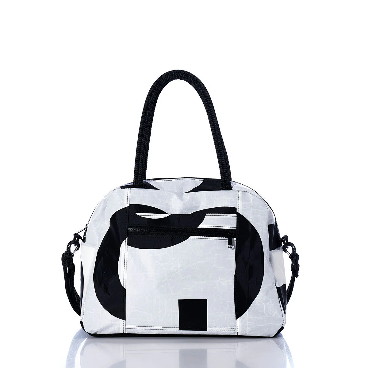 Vintage Black and White Essential Weekender Travel Bag - Image 2