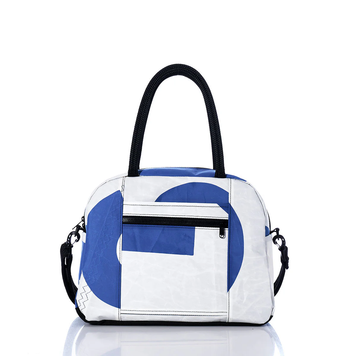 Vintage Blue and White Essential Weekender Travel Bag - Image 2