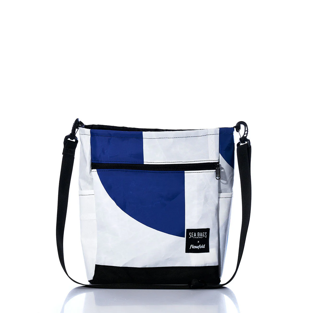 Vintage Blue and White Medium Voyager Crew Crossbody