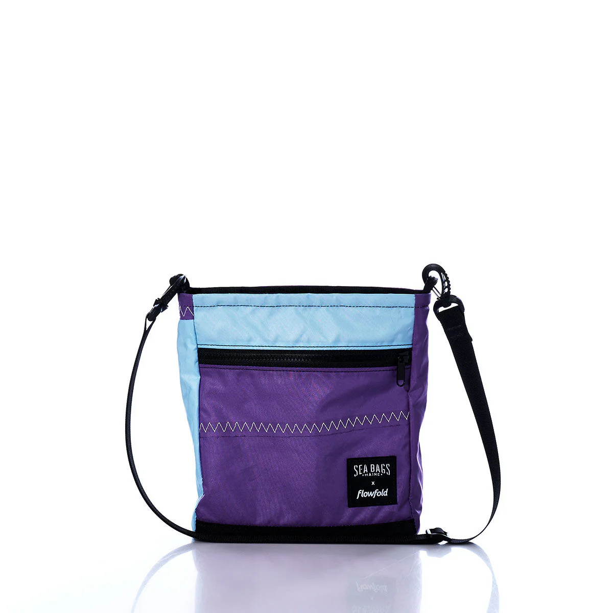 Vintage Blue and Purple Small Voyager Crew Crossbody