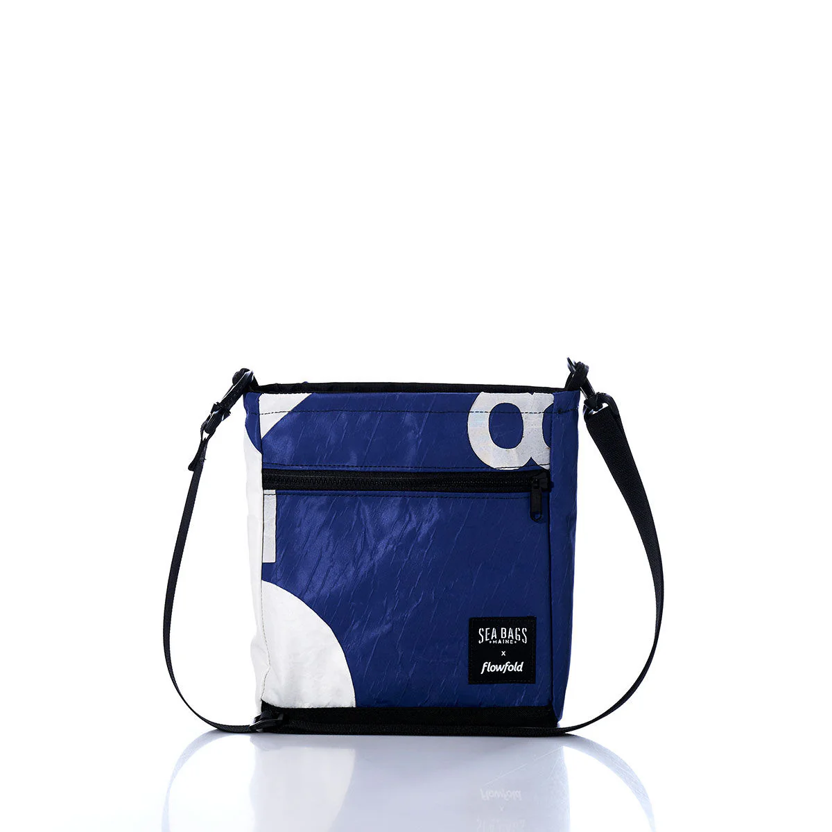 Vintage Blue and White Small Voyager Crew Crossbody