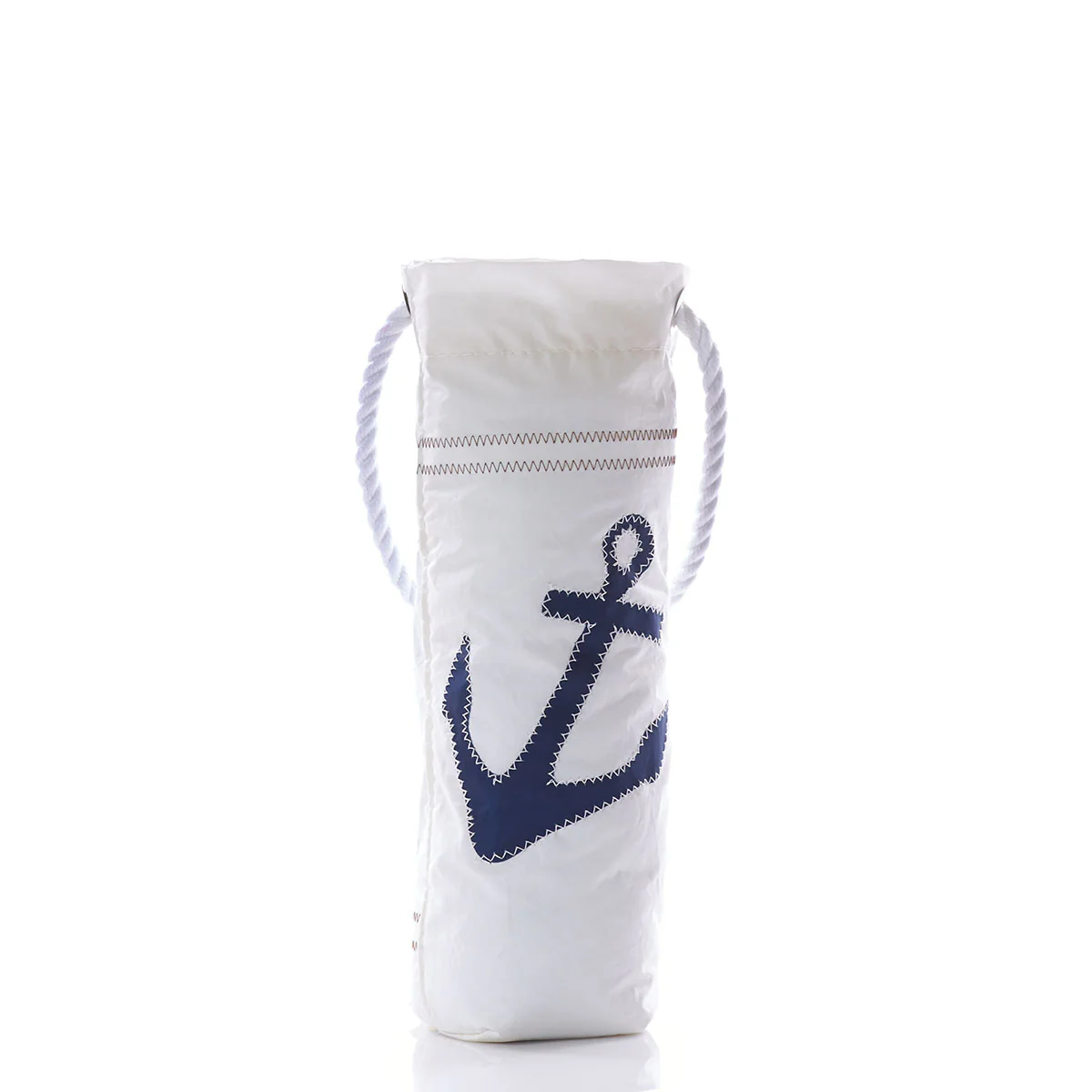 Navy Anchor Wine Bag
