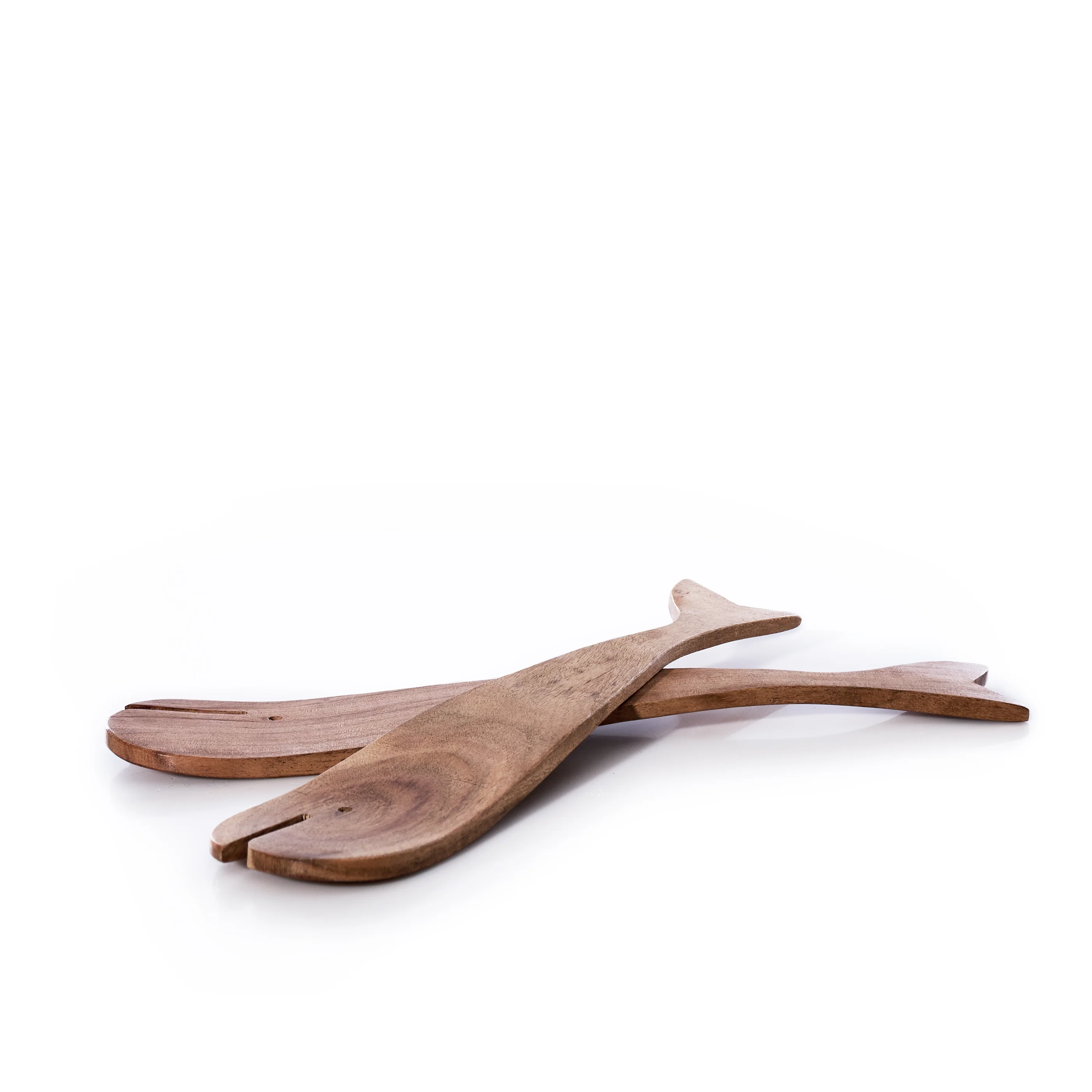 Salad Server Set - Wood Whales - Image 3